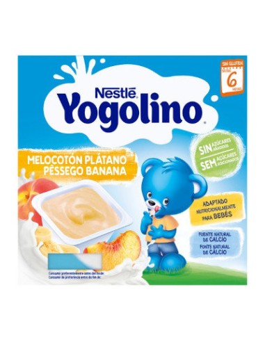 YOGOLINO MELOCOTONYPLATANO S/AZ 4X100G