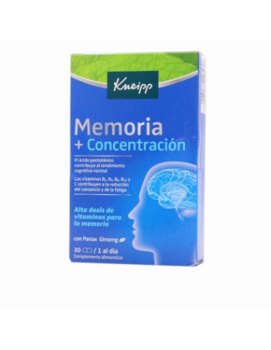 KNEIPP MEMORIA Y CONCENTRACION 30 CAPS