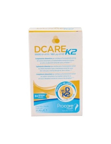 DCARE K2 2000 IU VITAMINA D3 84 CAPS