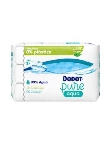 DODOT AQUA PURE TOALLITAS TAPITA 144 UN