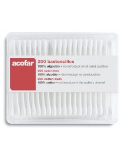 ACOFAR BASTONCILLOS ALGODON CAJA 200 U