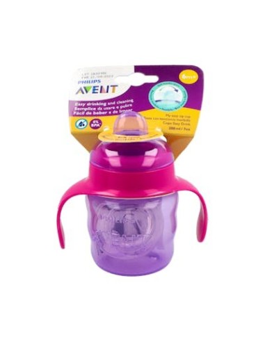 VASO BOQUILLA BLANDA 200ML 6M (ROSA)