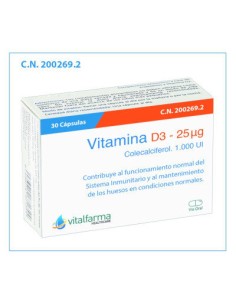VITAMINA D3 25 MCG 30 CAPSULAS