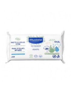MUSTELA TOALLITAS AL AGUA ALGODON BIO 60