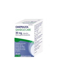 Omeprazol Sandoz Care Efg 20 mg, 14 Cápsulas Gastrorresistentes