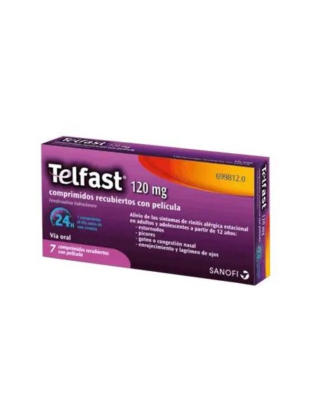 Telfast 120 mg, 7 comprimidos