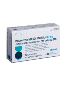 Ibuprofeno Mabo-Farma 400 mg comprimidos Recubiertos con Pelicula Efg, 20 comprimidos 2