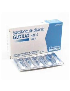 Supositorios Glicerina Glycilax Infantil 12 Supositorios