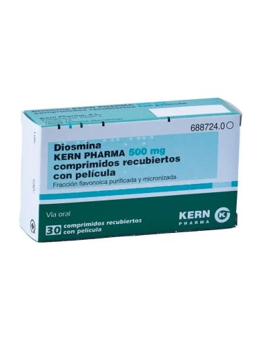 Diosmina Kern Pharma 500 mg, 30 Comprimidos Recubiertos