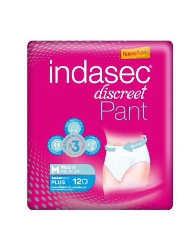 INDASEC PANT PLUS T-MEDIA 12 UNIDADES