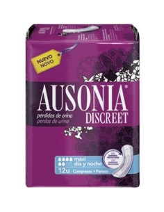 AUSONIA DISCREET MAXI DAY NIGHT 12 UNID