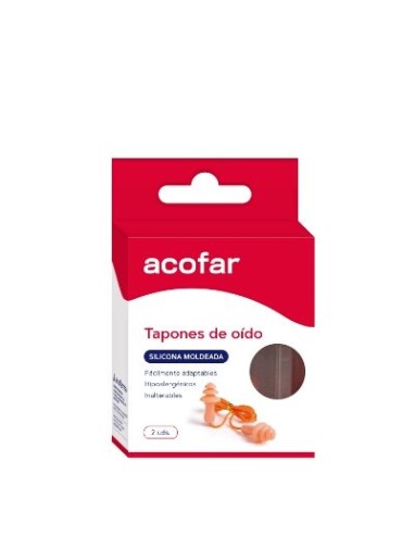 ACOFAR TAPON OIDOS SILICONA MOLDEADA 2UD