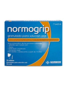 Normogrip Granulado Para Solucion Oral, 10 sobres 2