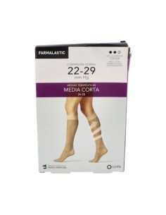 MEDIA CORTA FARMALASTIC BEIG REINA PLUS