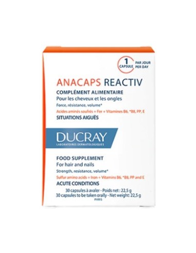 DUCRAY ANACAPS REACTIV 30 CAPSULAS