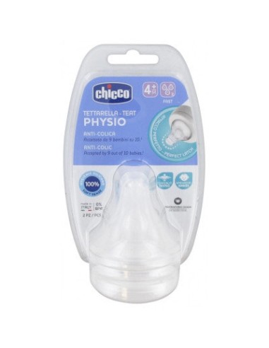TETINA PHYSIO 4M+ RAPIDO SILICONA 2 UDS