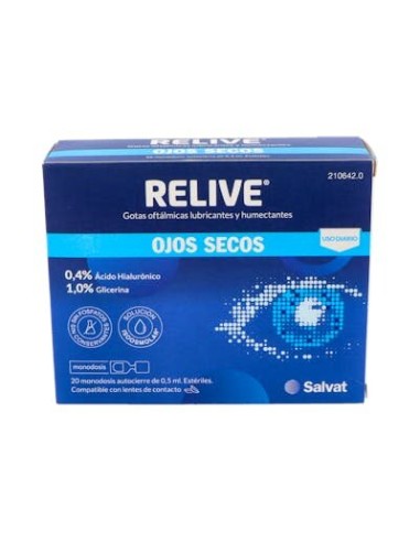 RELIVE OJOS SECOS 20 VIALES MONODOSIS