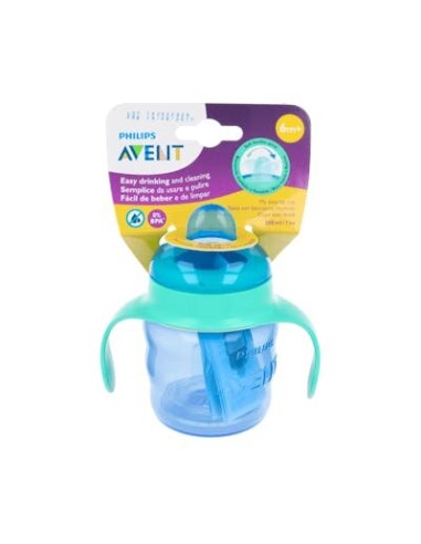 VASO BOQUILLA BLANDA 200ML 6M (AZUL)