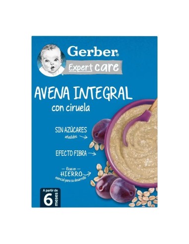 Gerber Papilla Avena y Ciruela, 250 gr