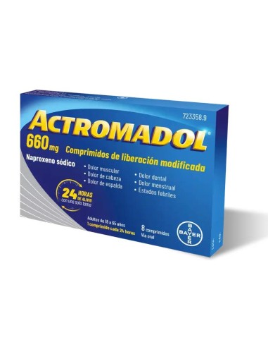 Actromadol 660 mg, 8 Comprimidos