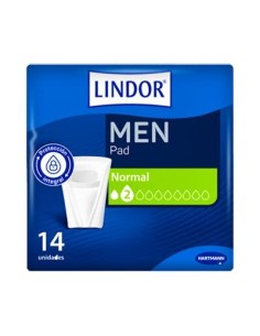 LINDOR MEN PAD NORMAL 2 GOTAS 14 UN