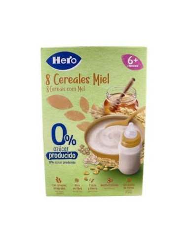 HERO PAPILLA 8 CEREALES MIEL 340 GRS