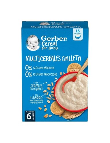 Gerber Multicereales Galleta 0%0%, 270 gr