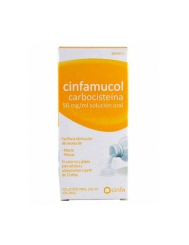 Cinfamucol Carbocisteína 50 mg/ ml Solución Oral 200 ml